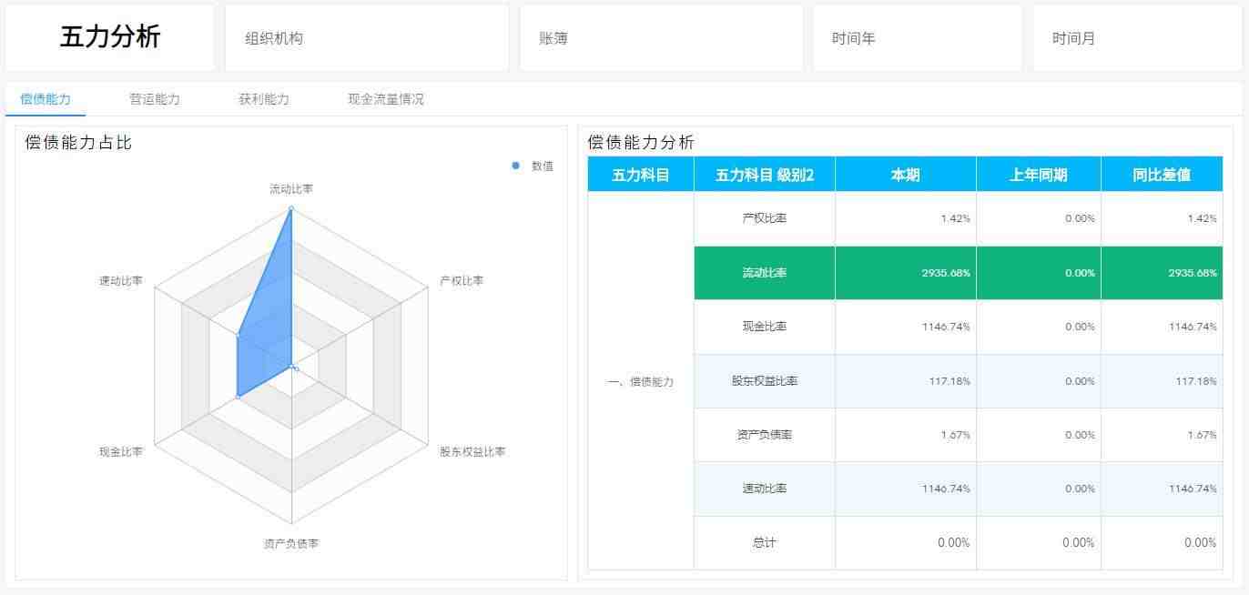 奥威BI财务数据分析报表