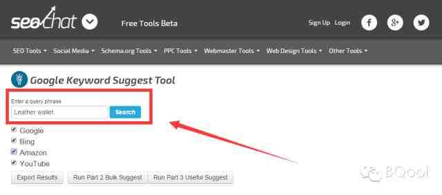 免费关键字工具再一弹！Seochat
