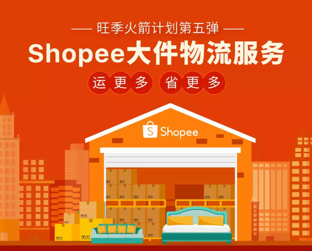 Shopee大件物流服务上线 | 运费降88%，最快5天送达，沙发大床都能运！