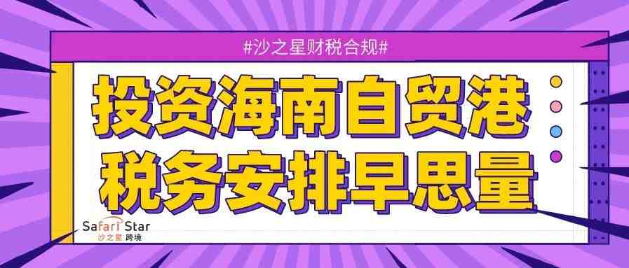 法国电力集团、东航等一大批企业已在海南“抢滩登陆”，专家提醒：投资海南自贸港 税务安排早思量