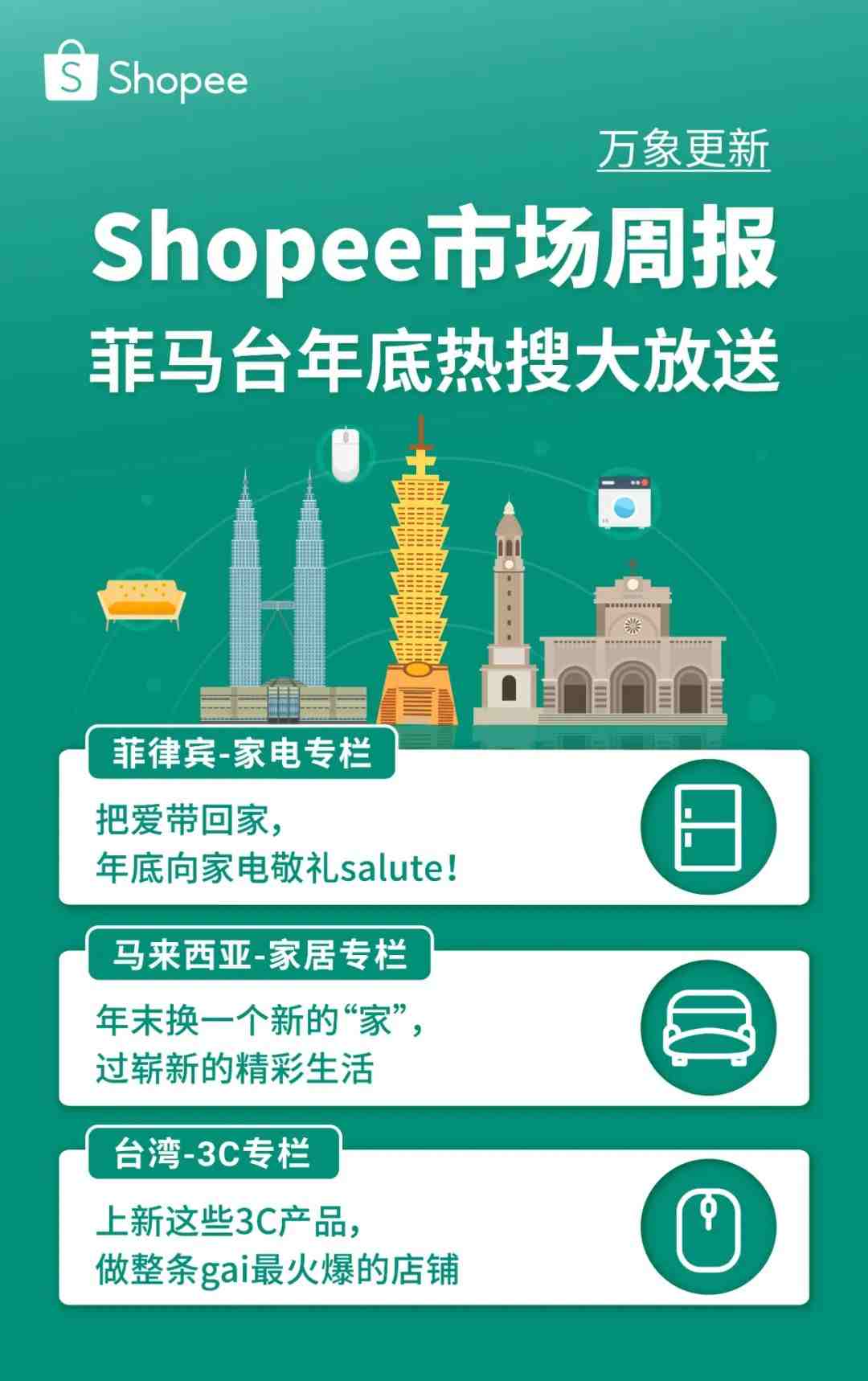 市场周报 | 年底换新卖什么? 菲马台3C+家电+家居爆品+热搜大放送