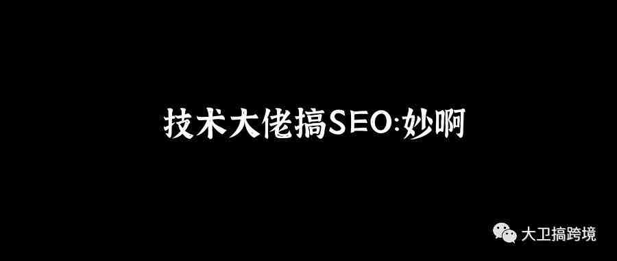 技术大佬搞SEO：妙啊