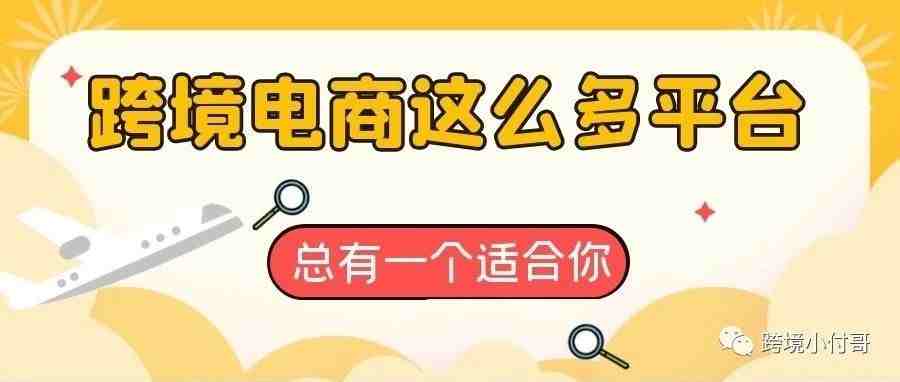 跨境电商这么多的平台，总有一个适合你吧！