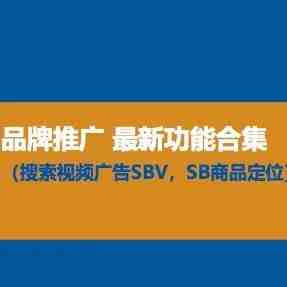 SB商品定向SBV搜索视频广告投放操作干货