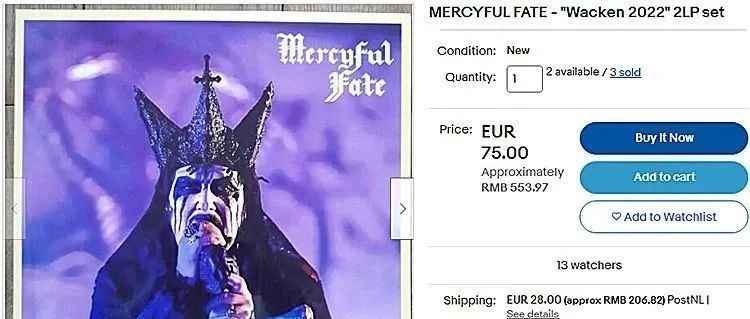 注意！Keith又代理一乐队维权！丹麦MERCYFUL FATE 乐队近期发案，卖家尽快排查下架！