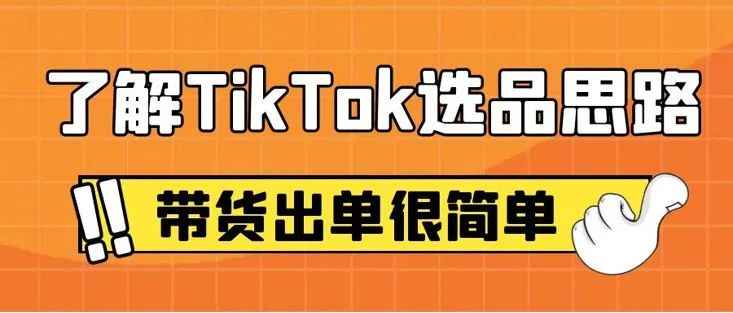 TikTok带货变现一定要了解的选品思路